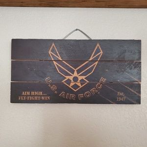 Air Force Wooden sign and decal